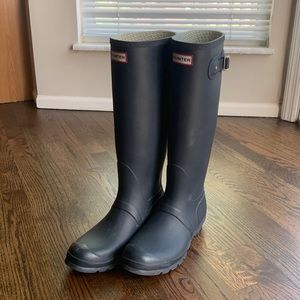 Navy Blue Hunter Boots